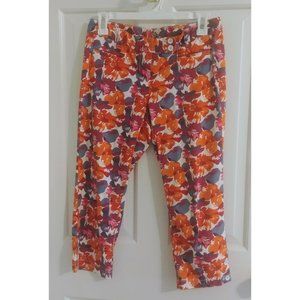 LOFT Floral Pants Original Crop